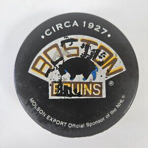 Vintage Hockey Hall Of Fame Collectors Puck Boston Bruins Circa 1927 Logo